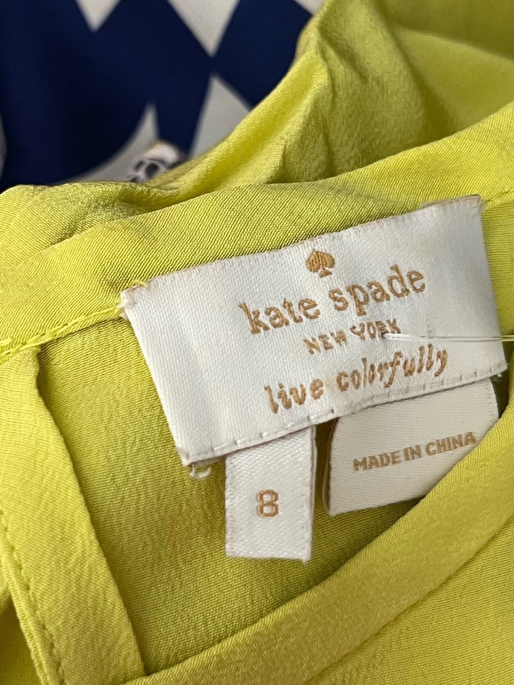 kate spade Lemon Ruffle Sleeve Silk Top size 8 blouse - Picture 2 of 3